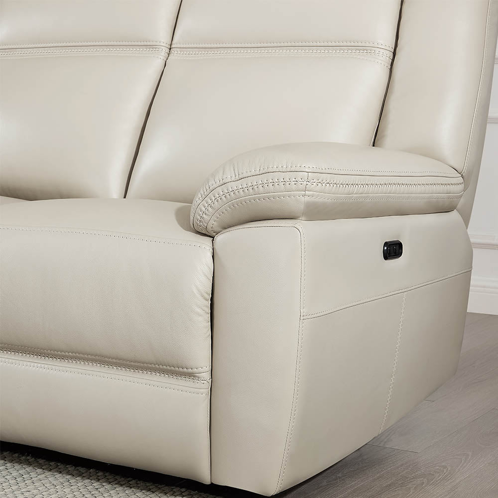 Perry Power Headrest Top Grain Leather Zero Gravity Power Reclining Sofa Collection