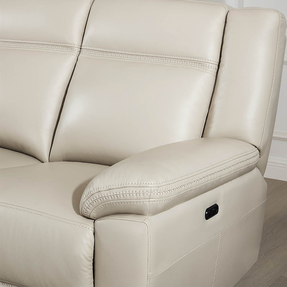 Perry Power Headrest Top Grain Leather Zero Gravity Power Reclining Sofa Collection