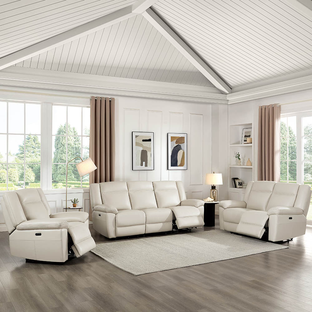 Perry Power Headrest Top Grain Leather Zero Gravity Power Reclining Sofa Collection