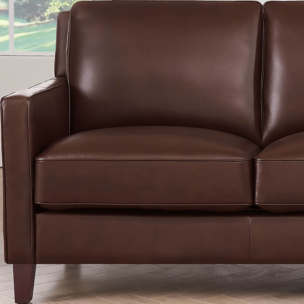 West Park Top Grain Leather Modern Sofa Collection