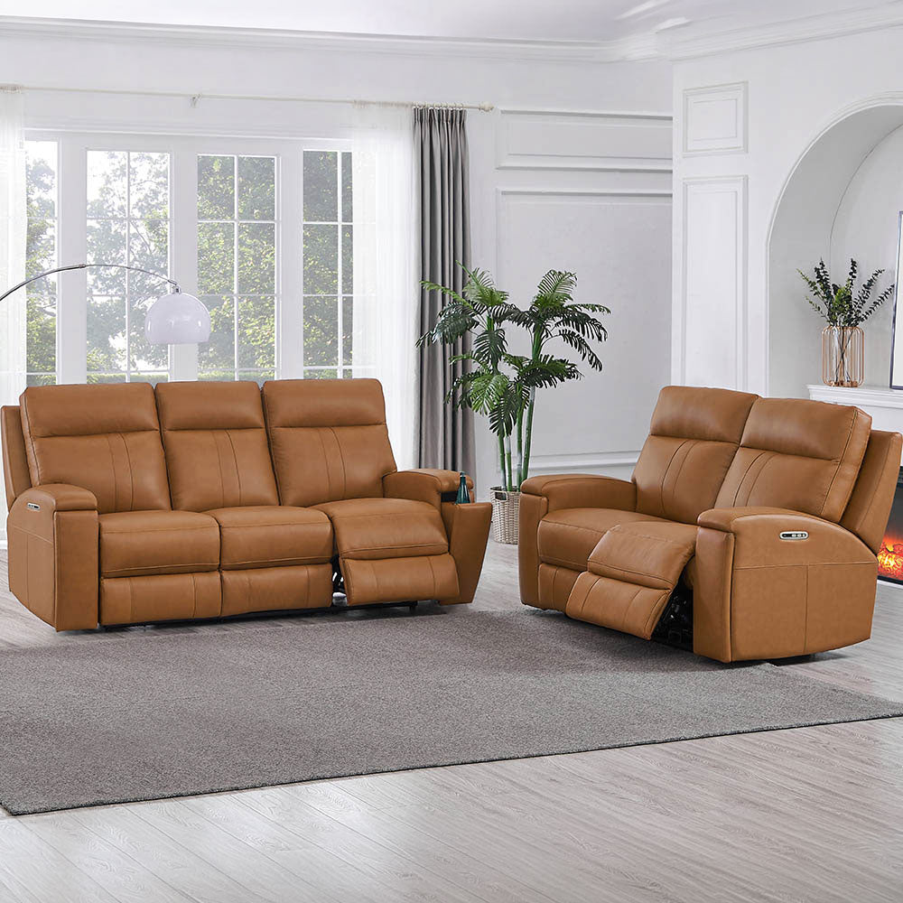Frasier Top Grain Leather Power Zero Gravity Reclining Sofa with Headrest