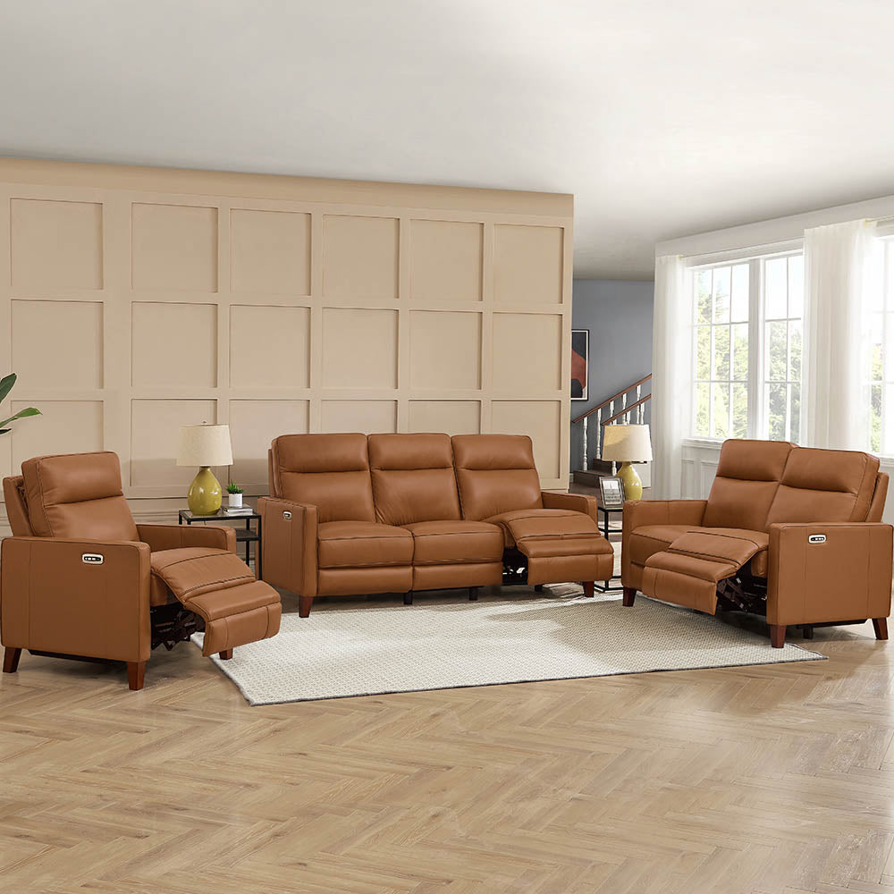 Matthews Power Headrest Top Grain Leather Power Reclining Collection