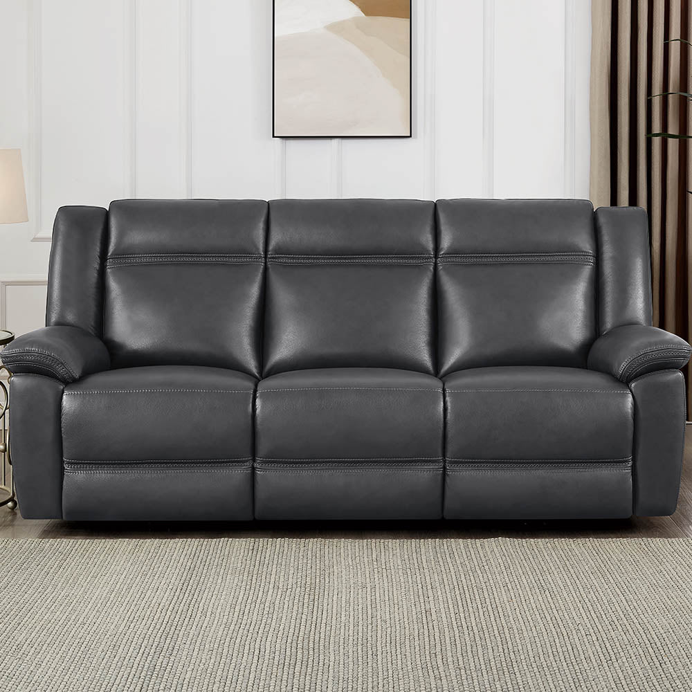Perry Power Headrest Top Grain Leather Zero Gravity Power Reclining Sofa Collection