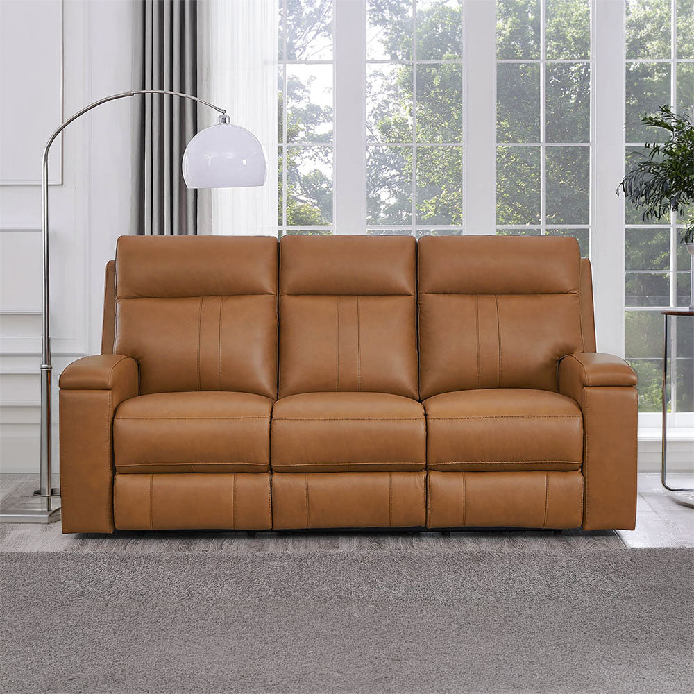 Frasier Top Grain Leather Power Zero Gravity Reclining Sofa with Headrest