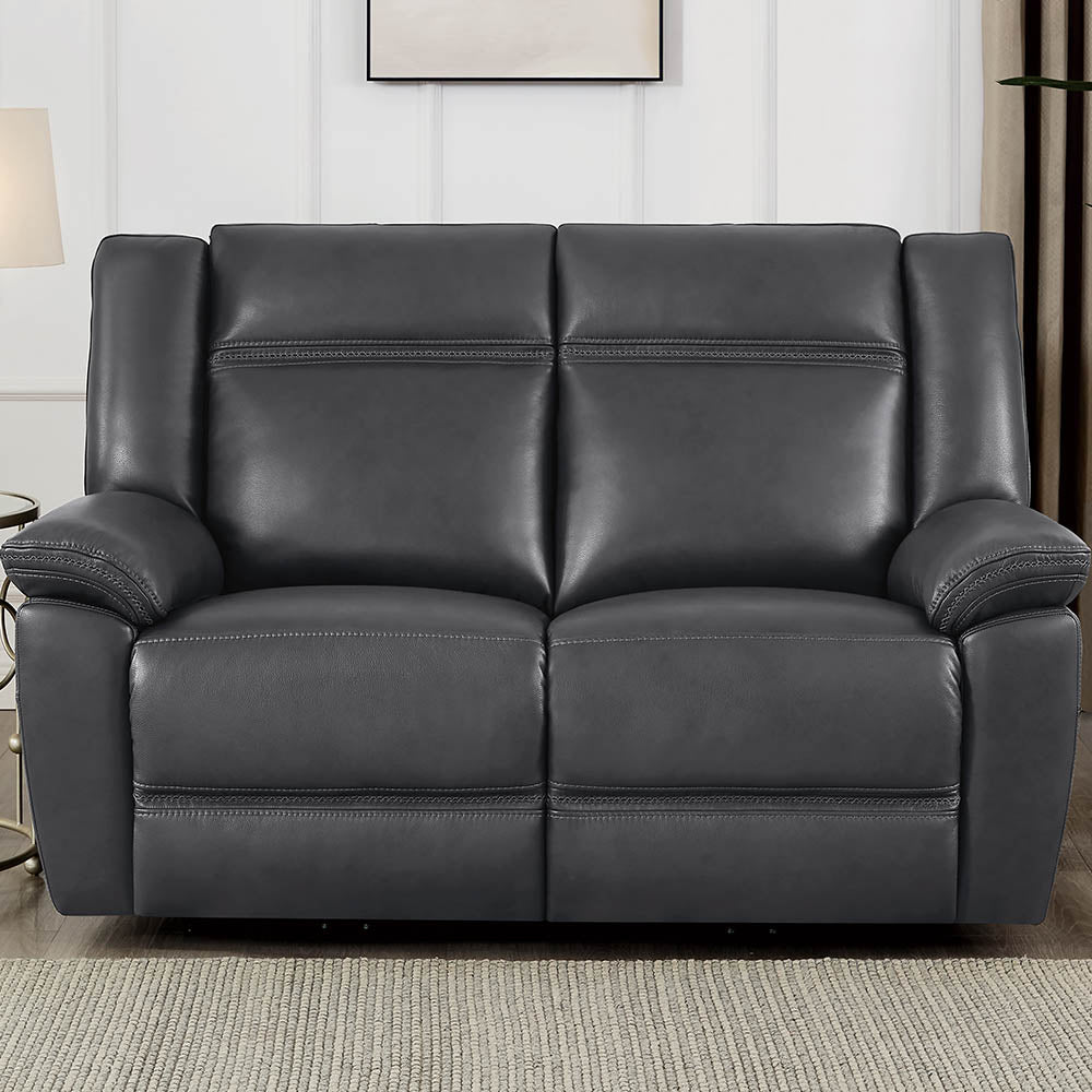 Perry Power Headrest Top Grain Leather Zero Gravity Power Reclining Sofa Collection
