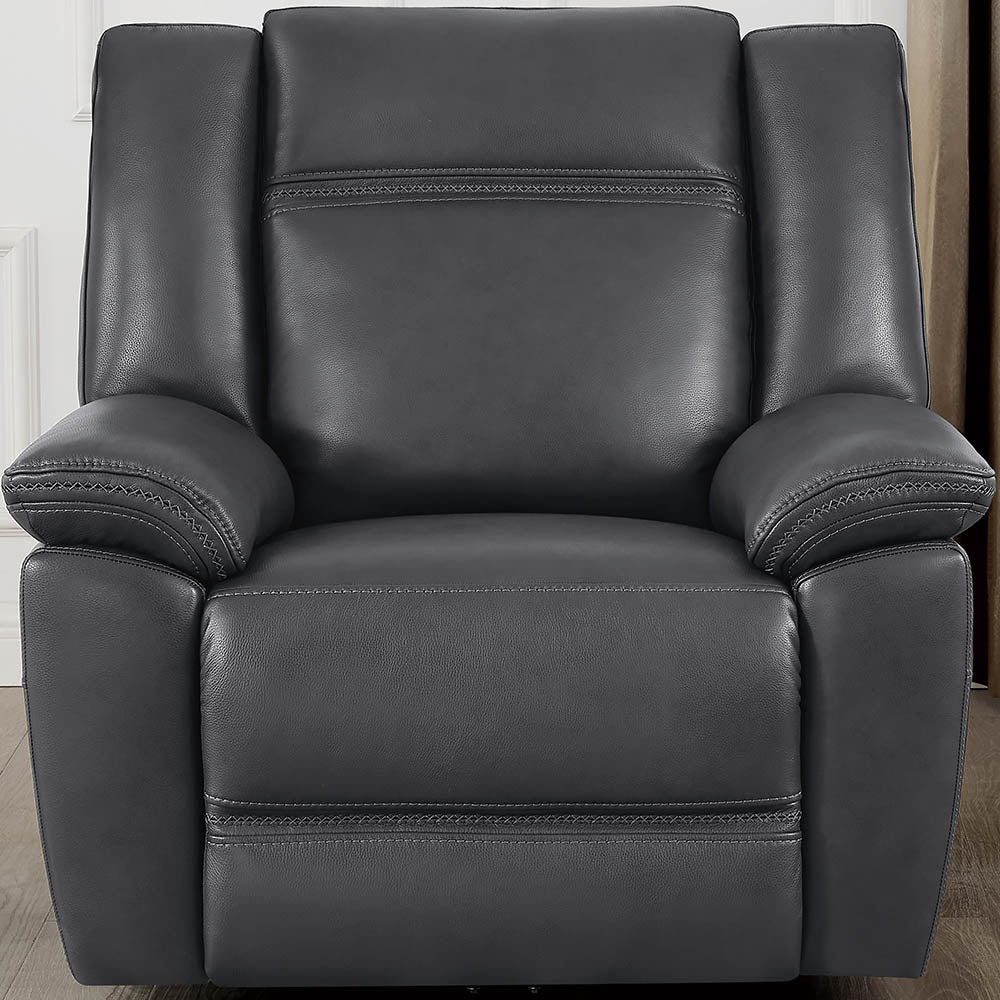 Perry Power Headrest Top Grain Leather Zero Gravity Power Reclining Sofa Collection