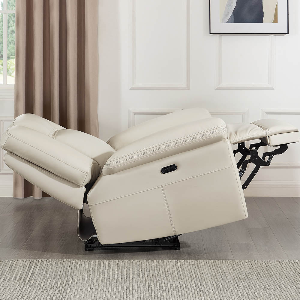 Perry Power Headrest Top Grain Leather Zero Gravity Power Reclining Sofa Collection