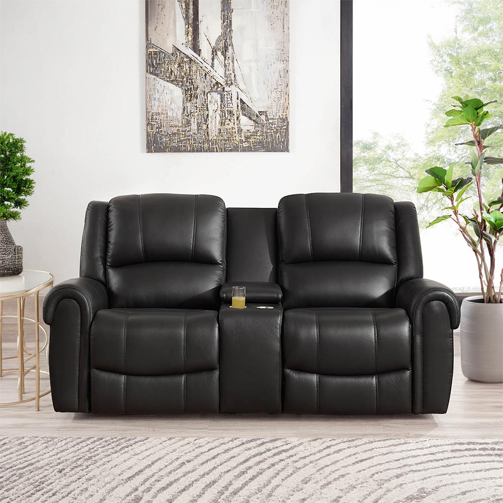 Santa Fe Top Grain Leather Manual Reclining Sofa Collection