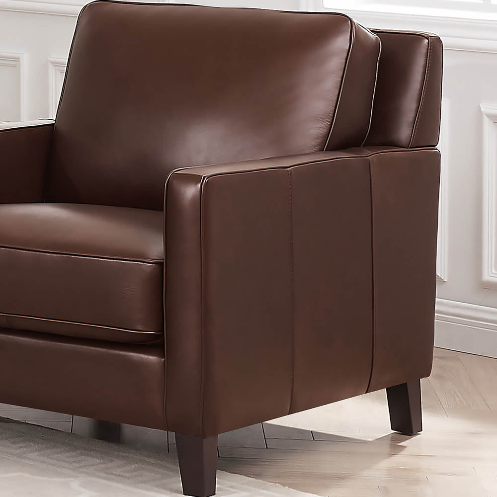 West Park Top Grain Leather Modern Sofa Collection