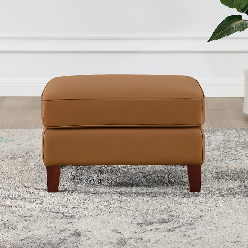 West Park Top Grain Leather Modern Sofa Collection