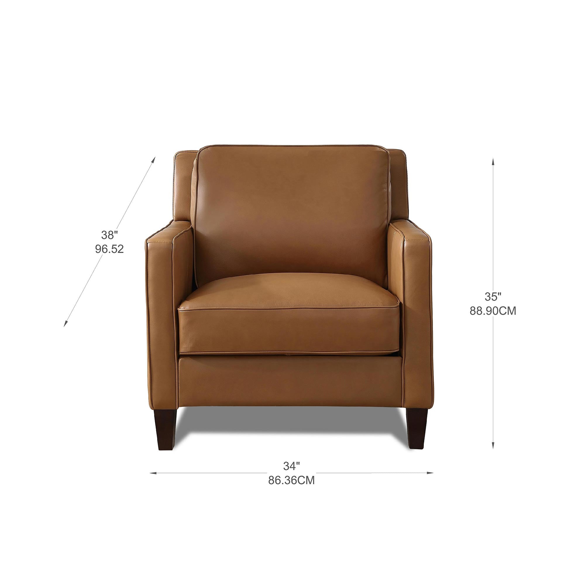 West Park Top Grain Leather Modern Sofa Collection