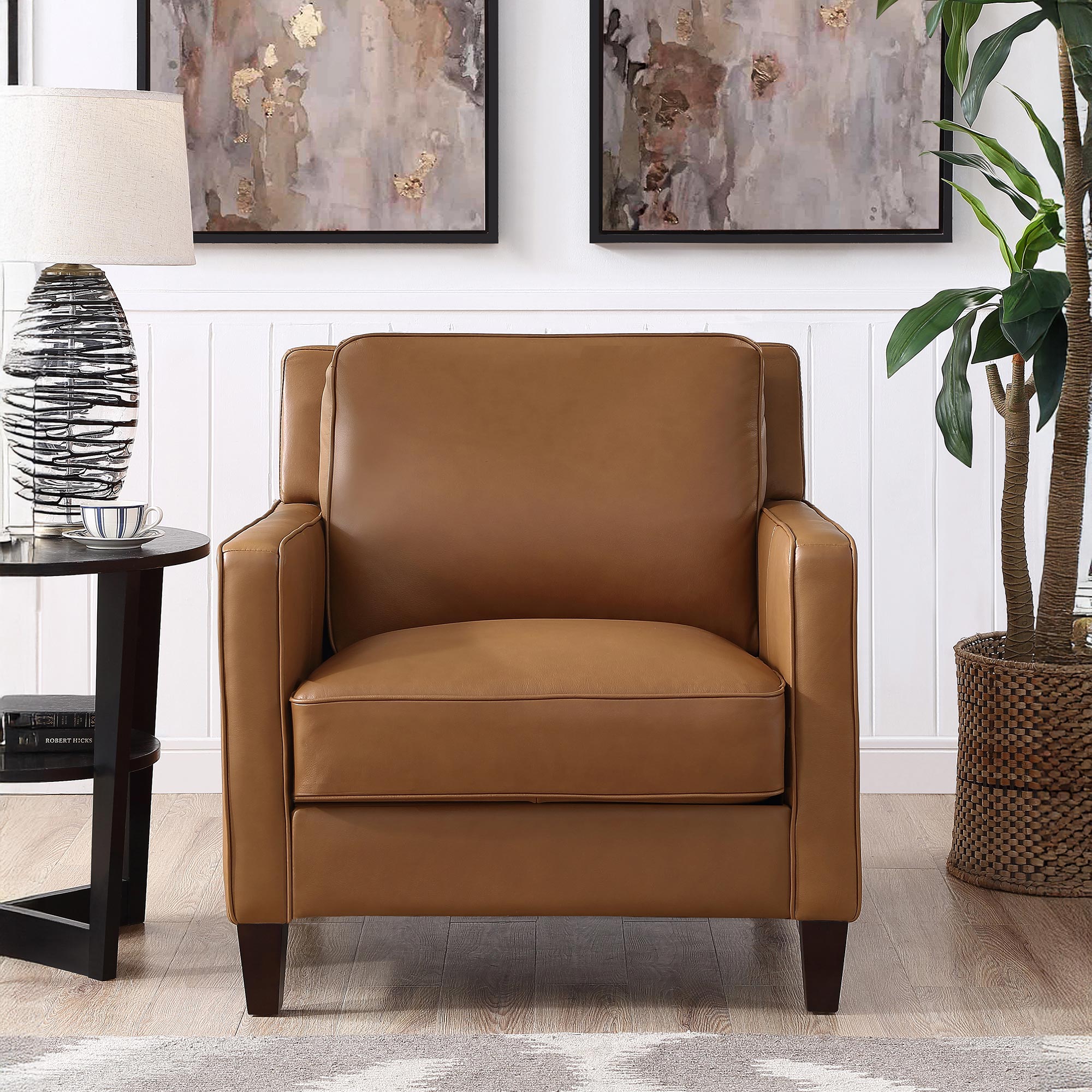 West Park Top Grain Leather Modern Sofa Collection