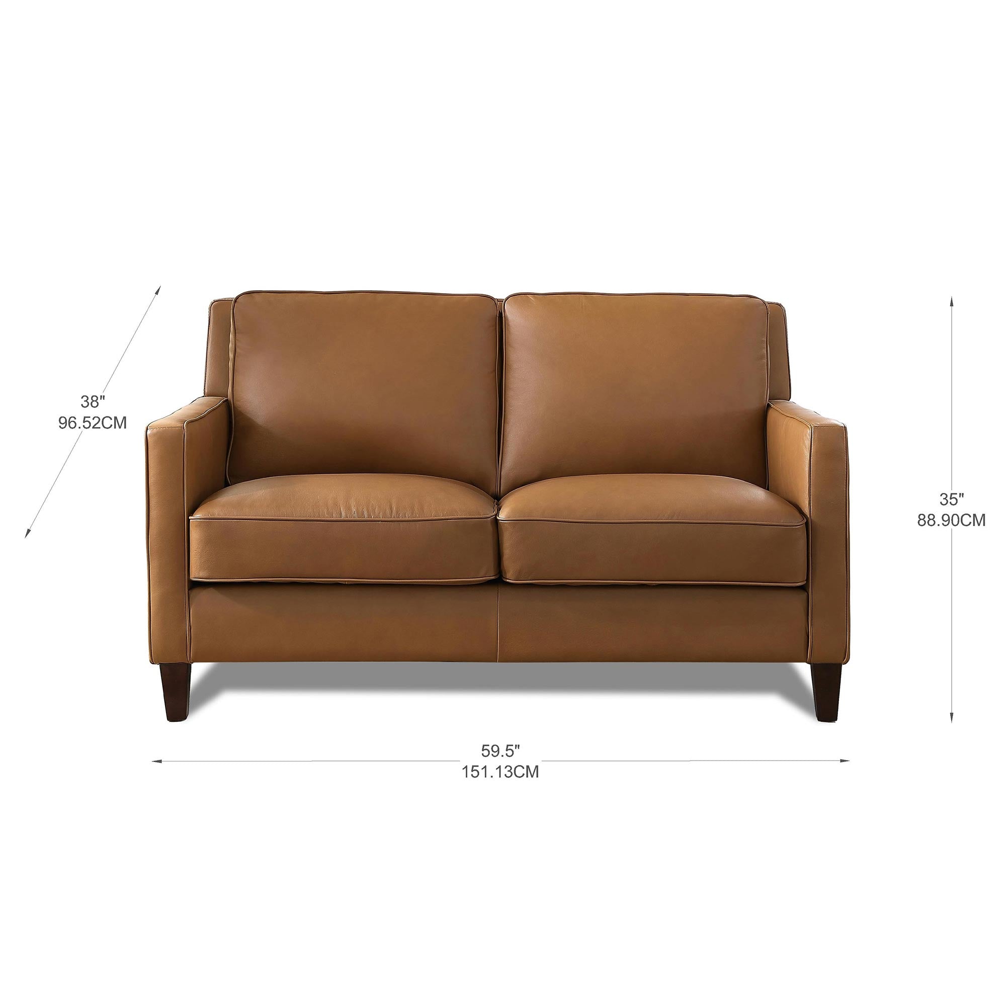 West Park Top Grain Leather Modern Sofa Collection