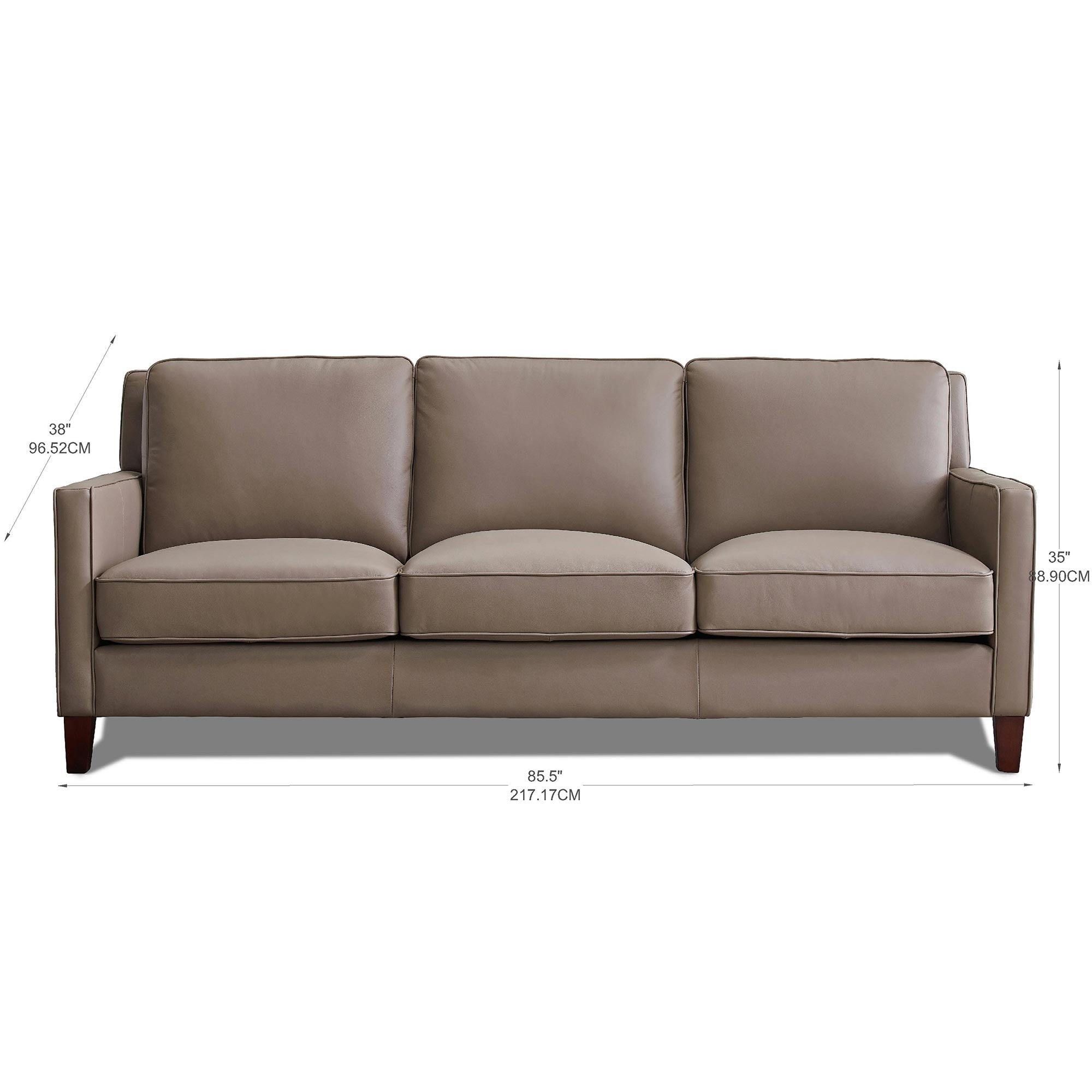 West Park Top Grain Leather Modern Sofa Collection