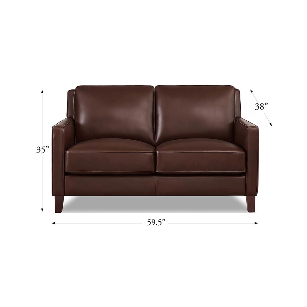 West Park Top Grain Leather Modern Sofa Collection