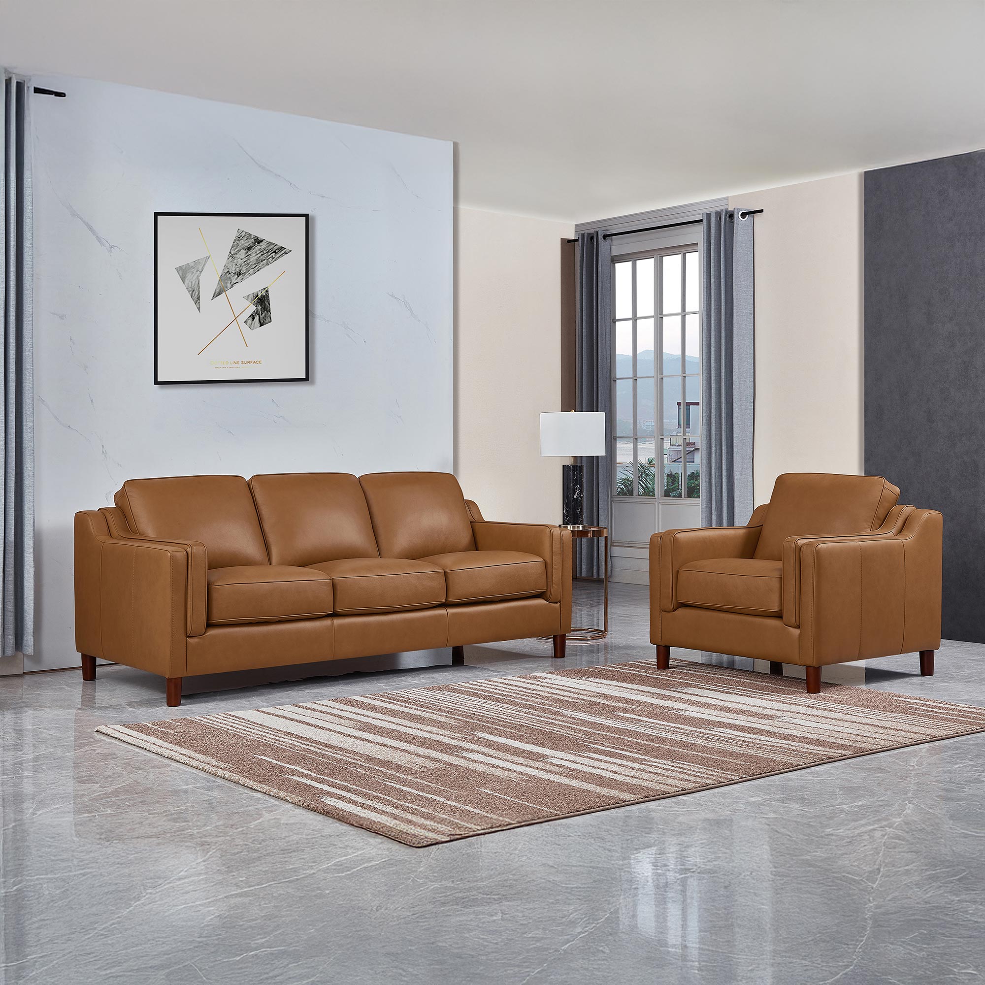 Dobson Top Grain Leather Sofa Collection