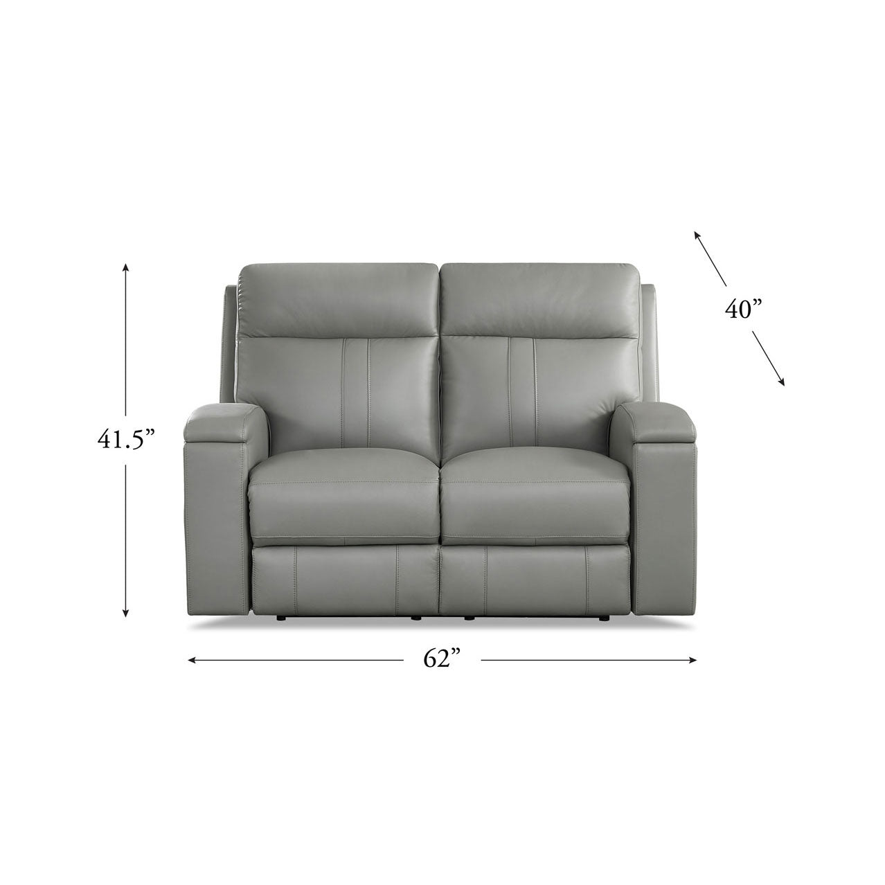 Frasier Top Grain Leather Power Zero Gravity Reclining Sofa with Headrest
