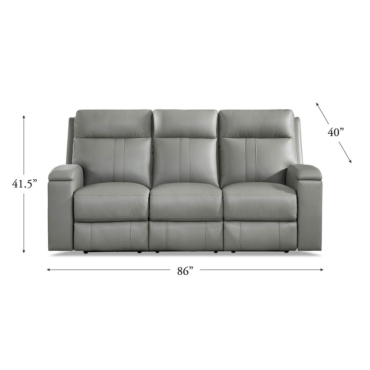 Frasier Top Grain Leather Power Zero Gravity Reclining Sofa with Headrest