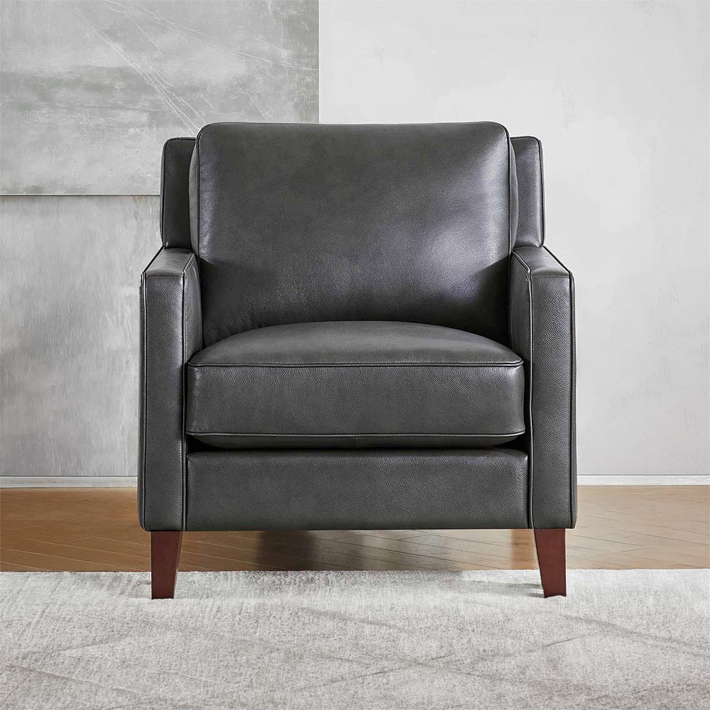 West Park Top Grain Leather Modern Sofa Collection