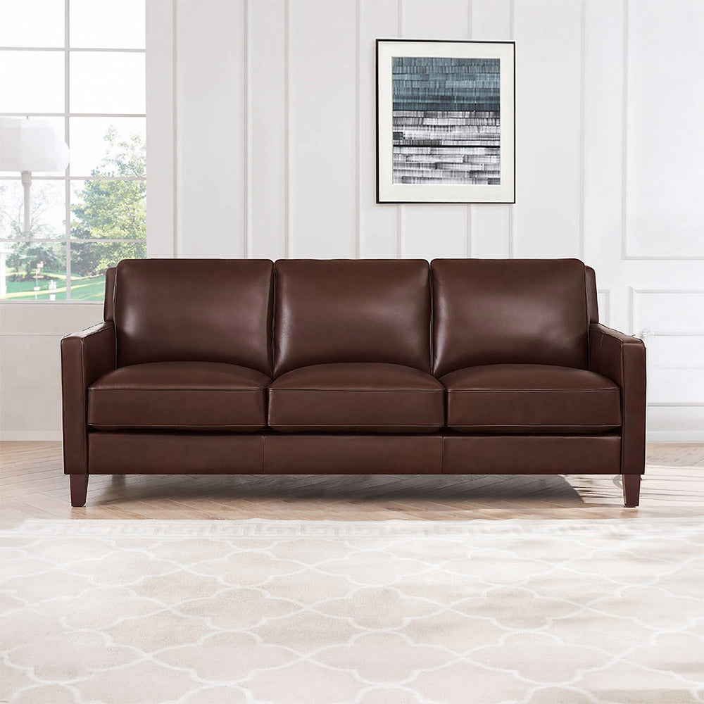 West Park Top Grain Leather Modern Sofa Collection