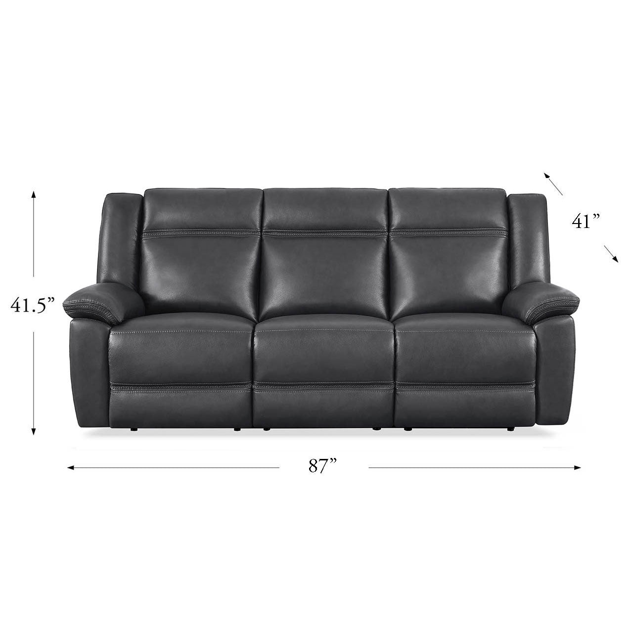 Perry Power Headrest Top Grain Leather Zero Gravity Power Reclining Sofa Collection