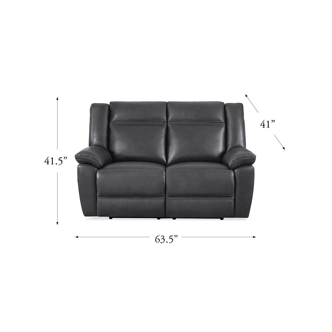 Perry Power Headrest Top Grain Leather Zero Gravity Power Reclining Sofa Collection