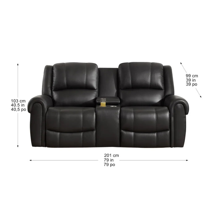 Santa Fe Top Grain Leather Manual Reclining Sofa Collection