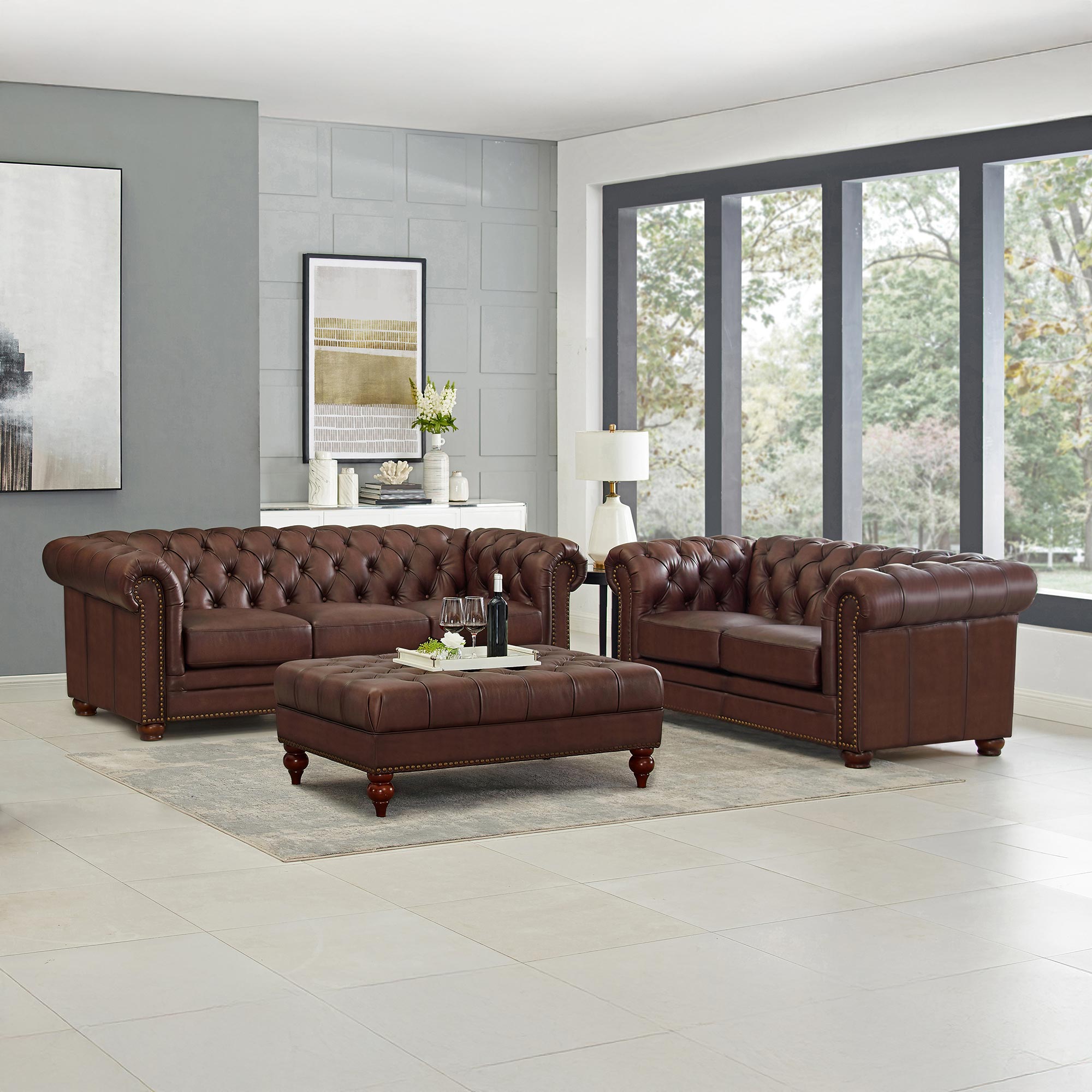 Allington Top Grain Leather Sofa Collection