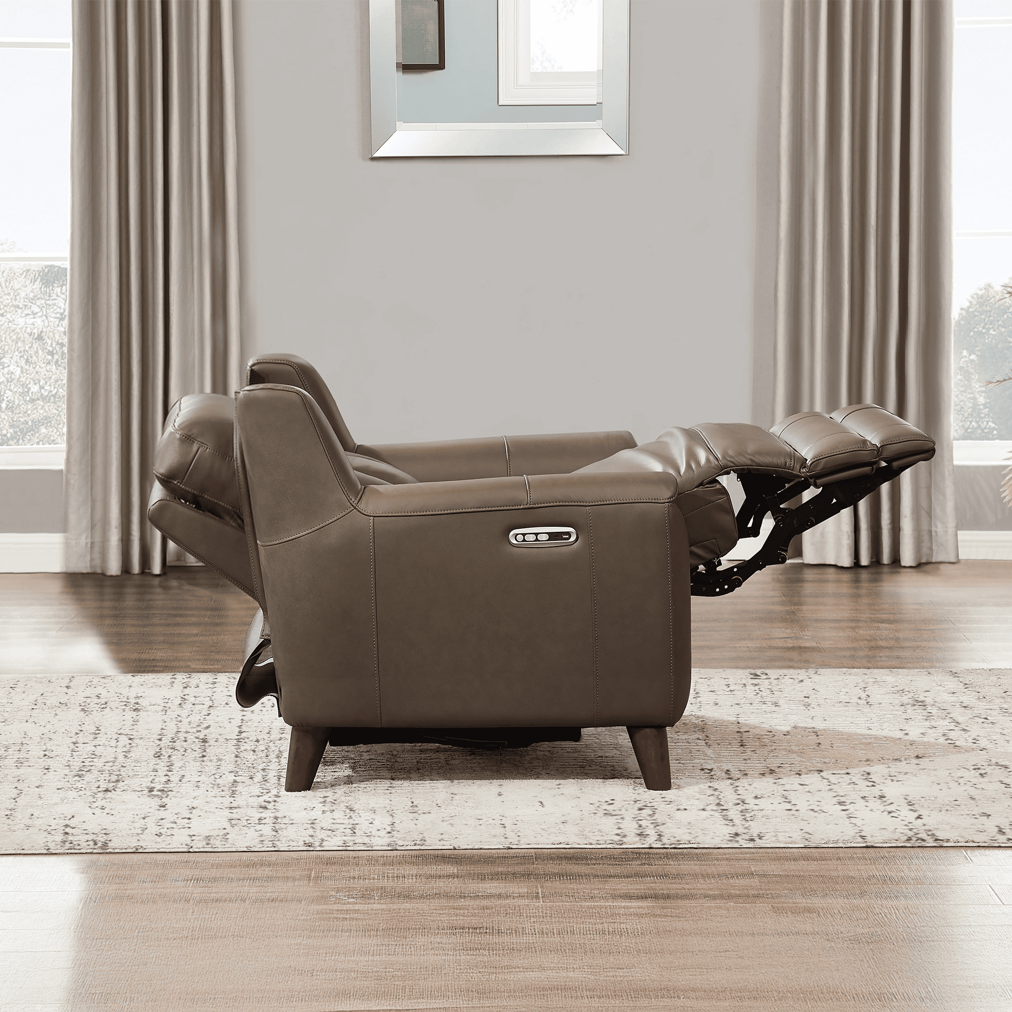Malibu Top Grain Leather Power Zero Gravity Reclining Collection with Power Headrests