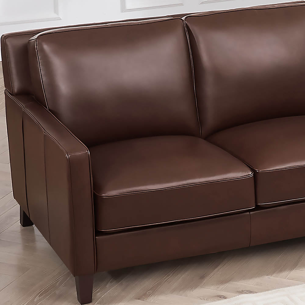 West Park Top Grain Leather Modern Sofa Collection