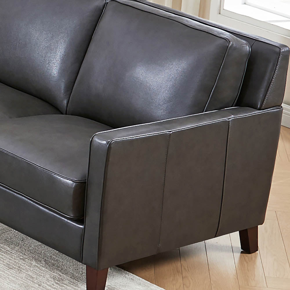 West Park Top Grain Leather Modern Sofa Collection