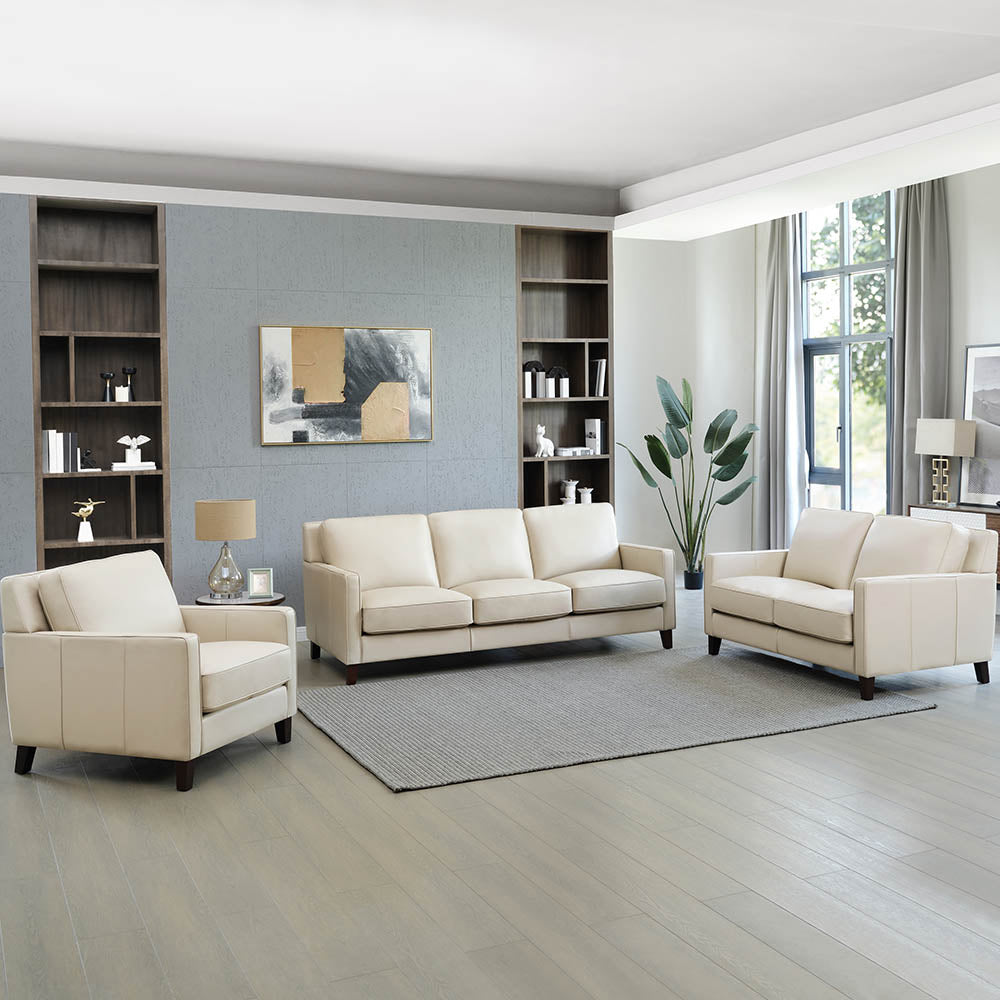 West Park Top Grain Leather Modern Sofa Collection