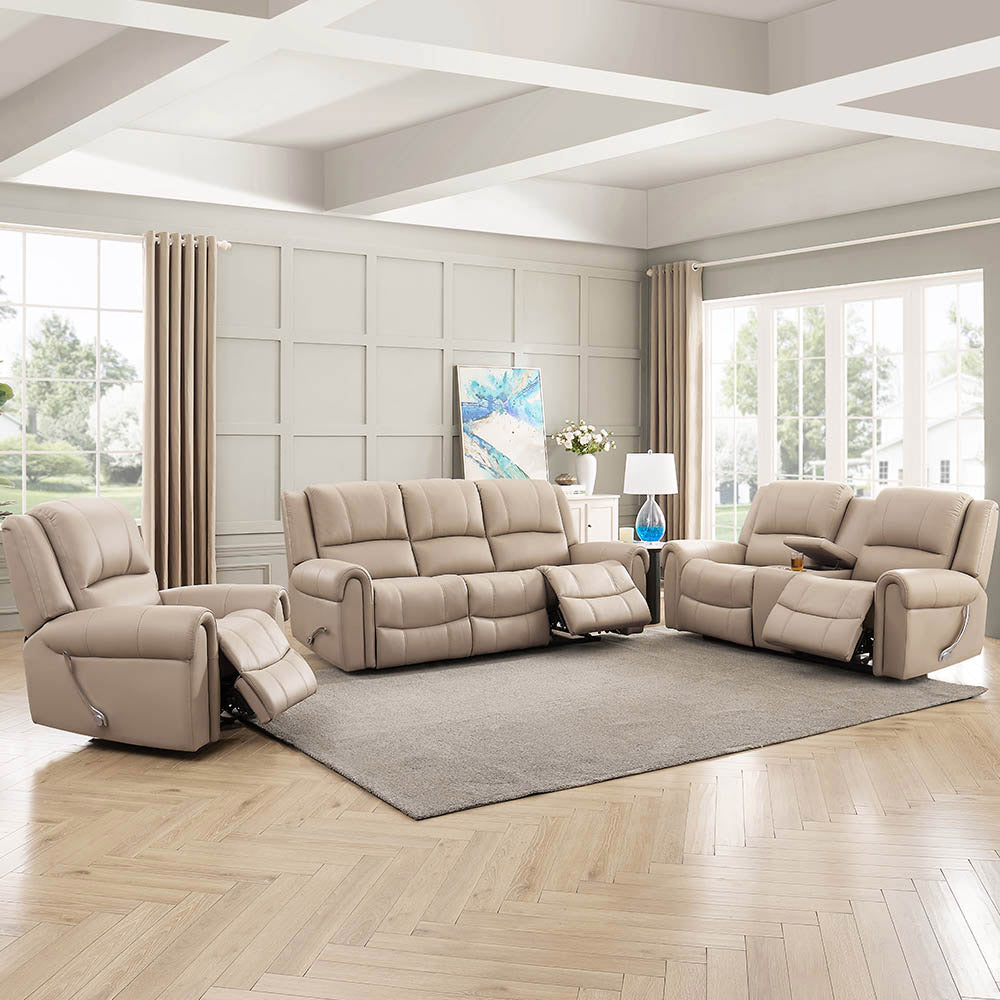 Santa Fe Top Grain Leather Manual Reclining Sofa Collection