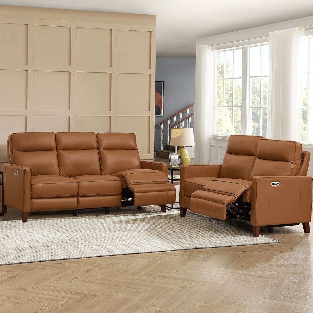 Matthews Power Headrest Top Grain Leather Power Reclining Collection