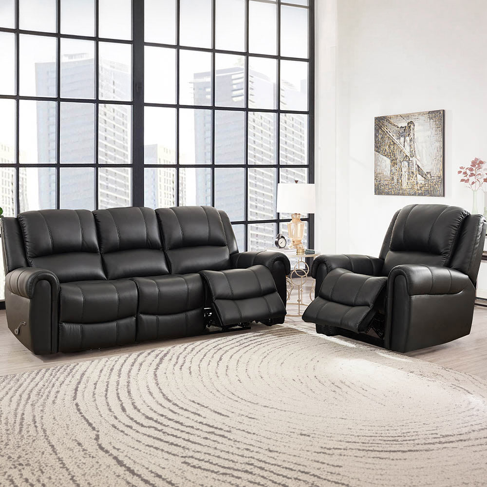 Santa Fe Top Grain Leather Manual Reclining Sofa Collection