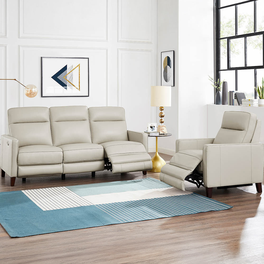 Matthews Power Headrest Top Grain Leather Power Reclining Collection