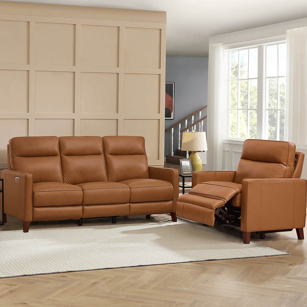 Matthews Power Headrest Top Grain Leather Power Reclining Collection