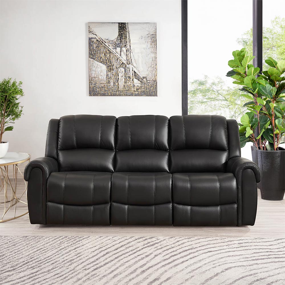 Santa Fe Top Grain Leather Manual Reclining Sofa Collection
