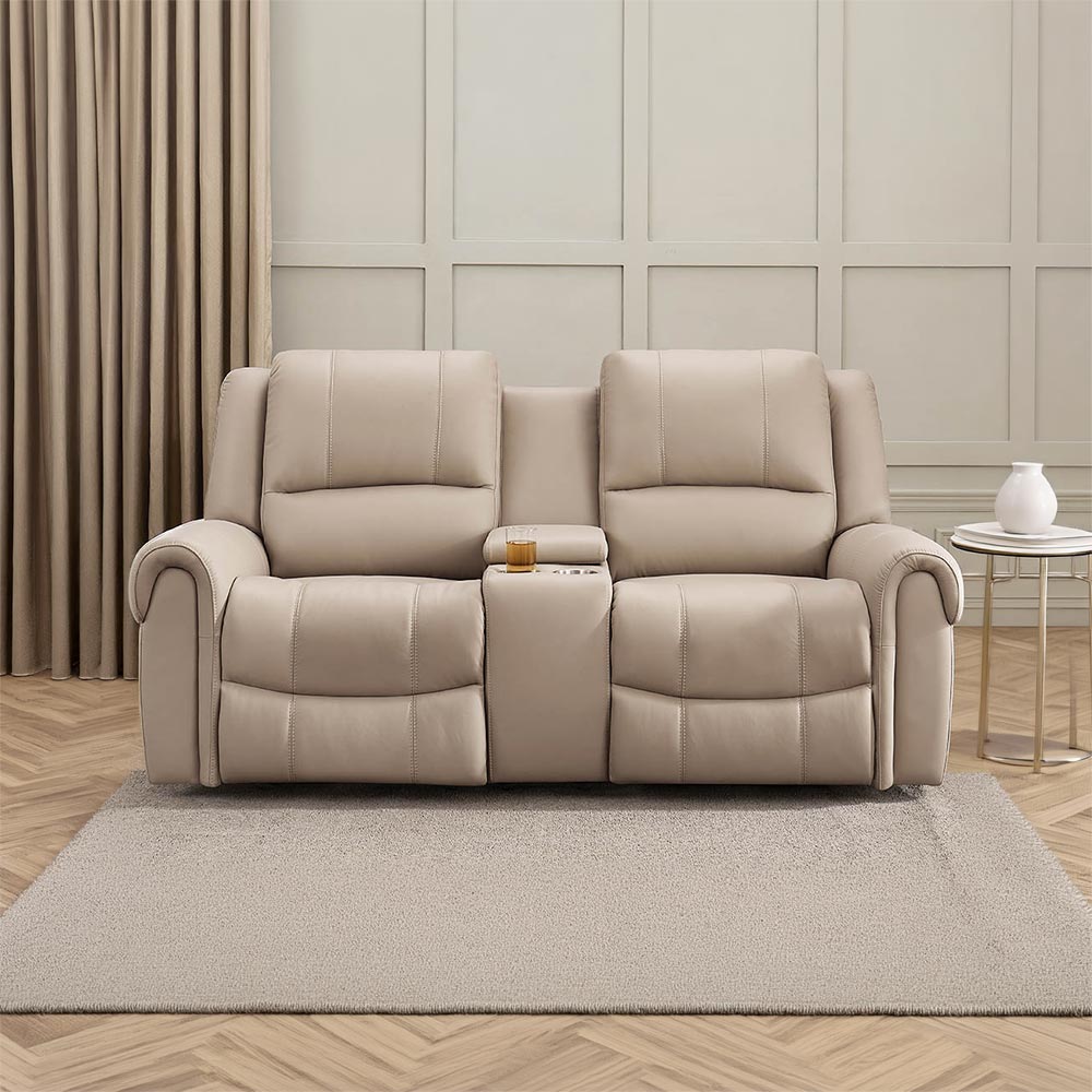 Santa Fe Top Grain Leather Manual Reclining Sofa Collection