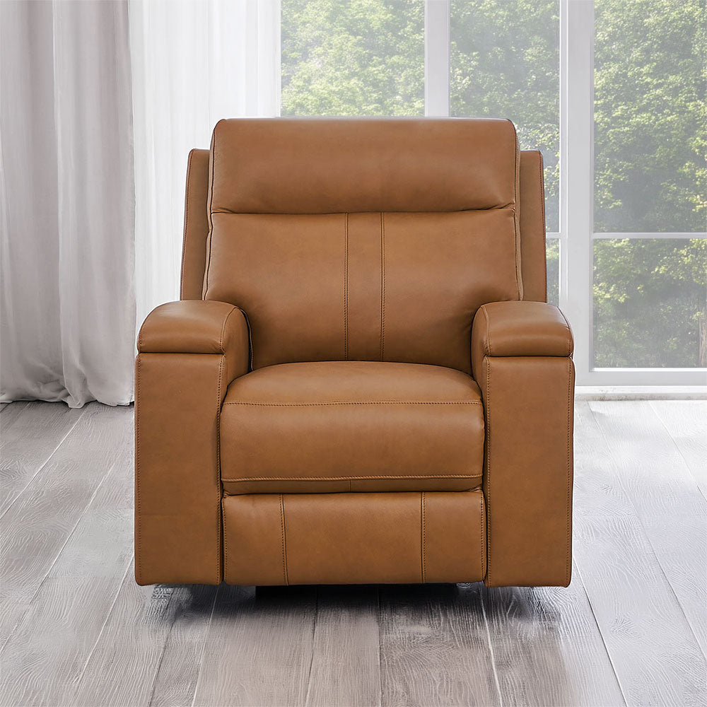 Frasier Top Grain Leather Power Zero Gravity Reclining Sofa with Headrest