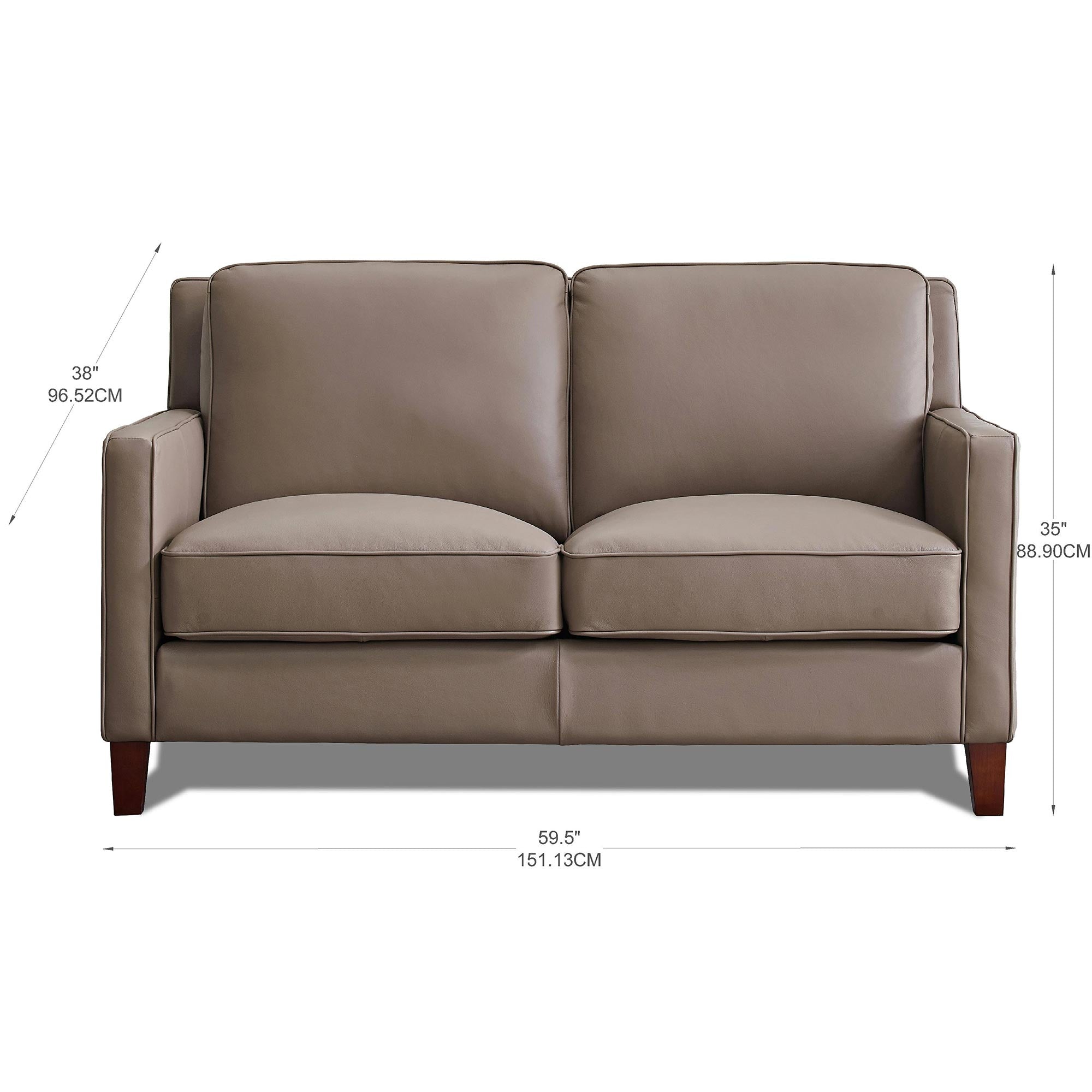 West Park Top Grain Leather Modern Sofa Collection