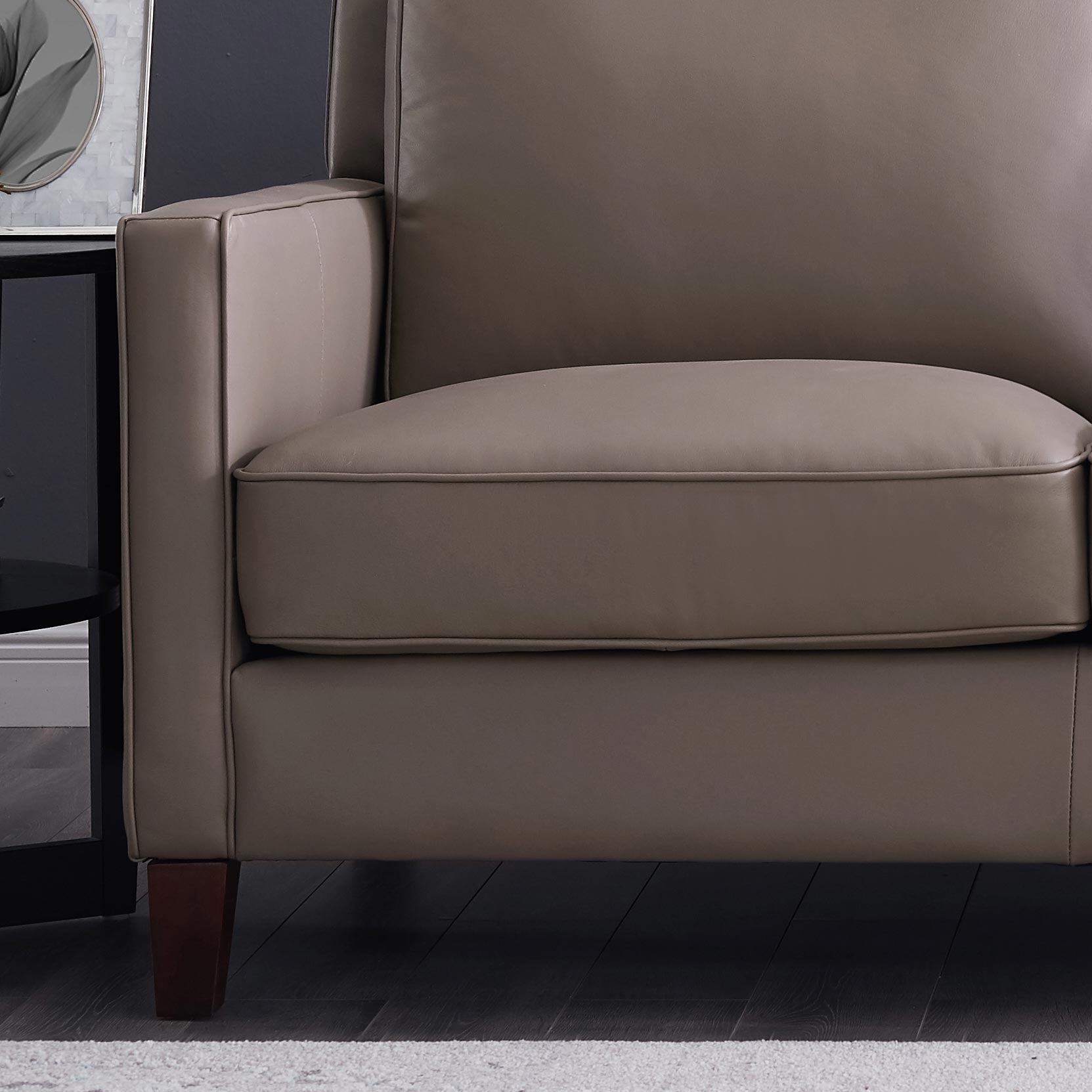 West Park Top Grain Leather Modern Sofa Collection