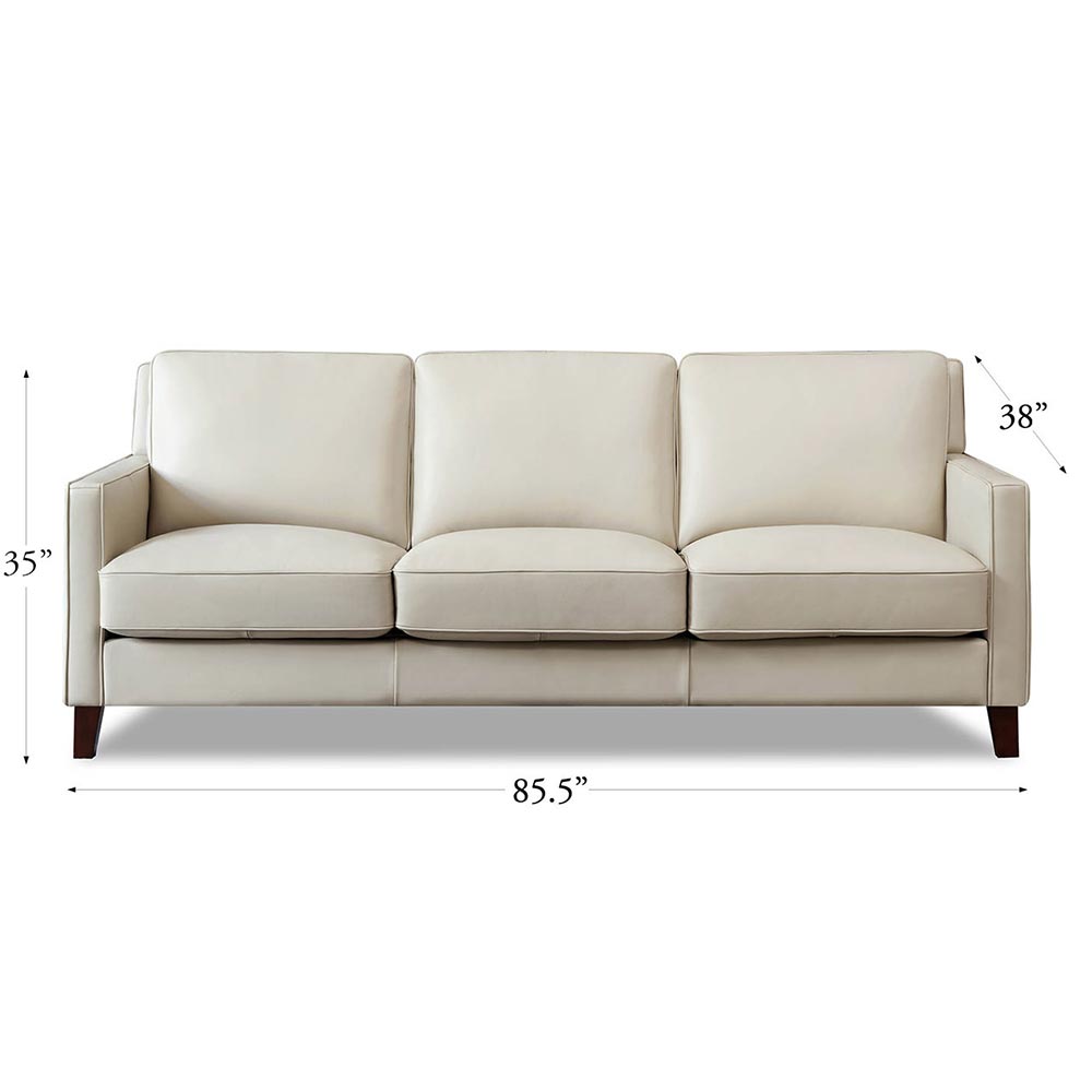 West Park Top Grain Leather Modern Sofa Collection