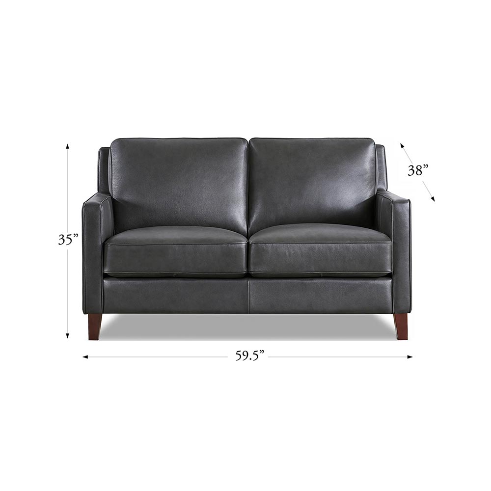 West Park Top Grain Leather Modern Sofa Collection