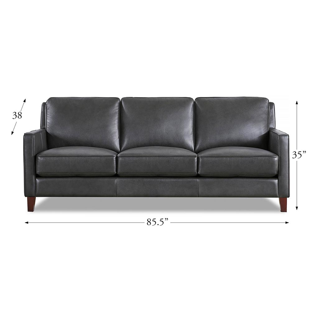 West Park Top Grain Leather Modern Sofa Collection