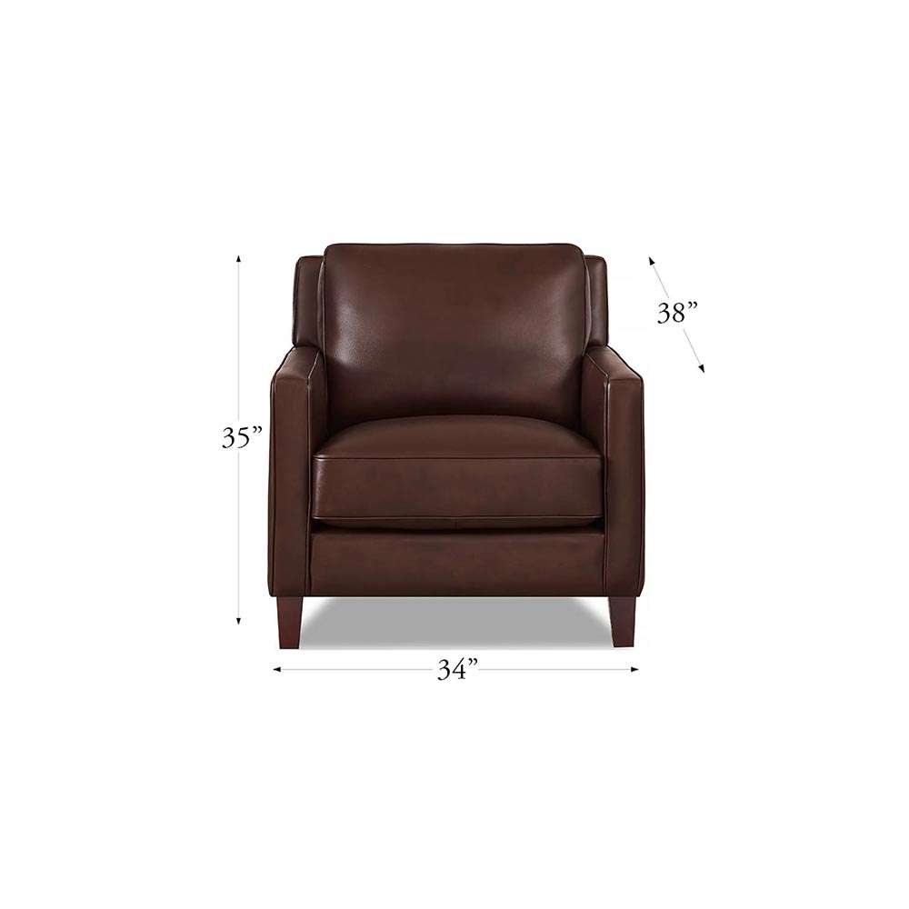 West Park Top Grain Leather Modern Sofa Collection