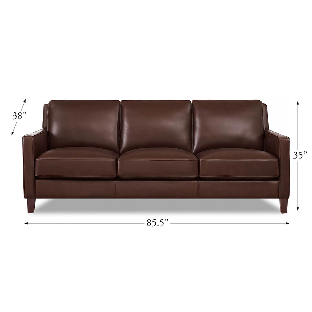 West Park Top Grain Leather Modern Sofa Collection