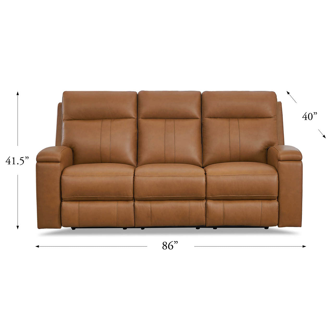 Frasier Top Grain Leather Power Zero Gravity Reclining Sofa with Headrest