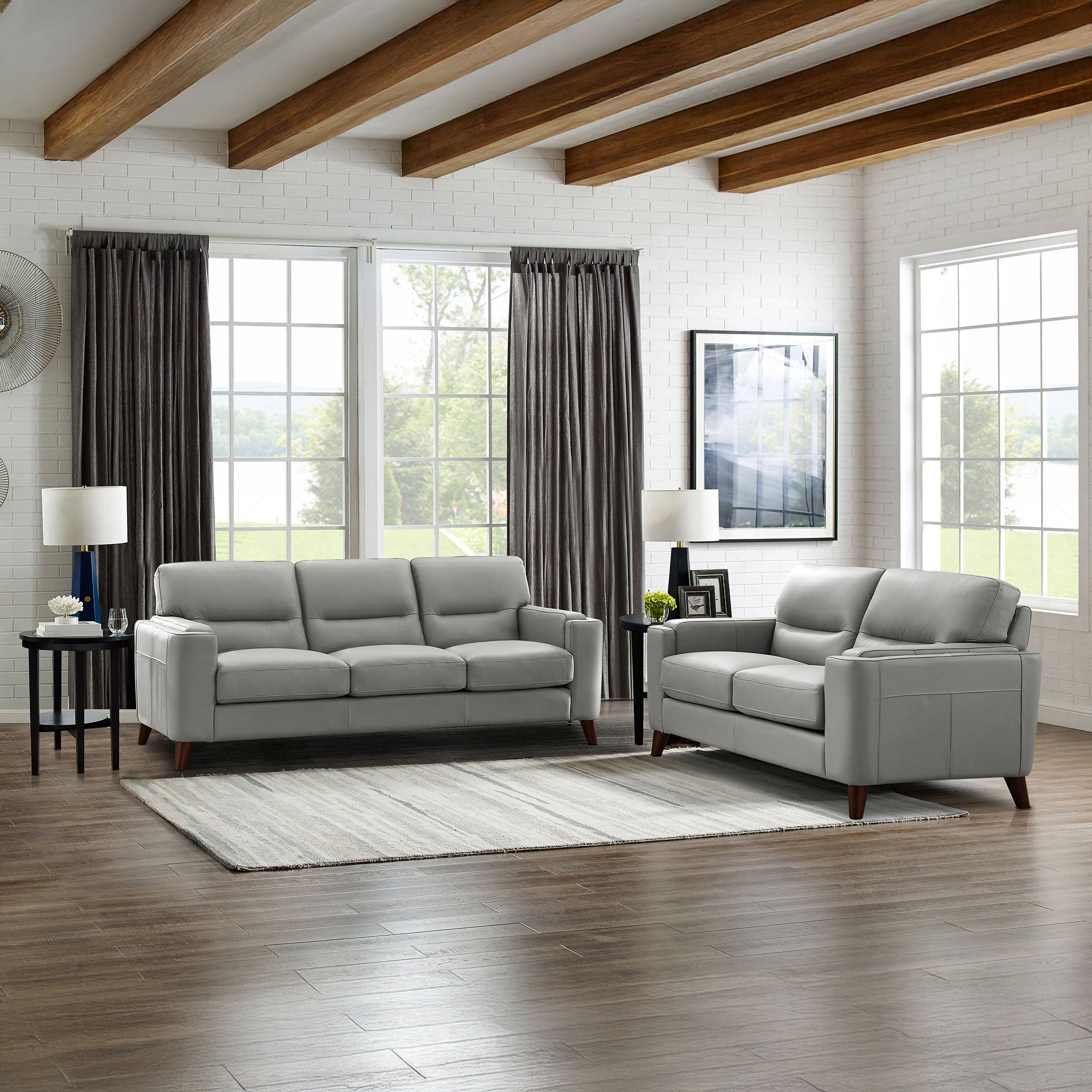 Sorena Top Grain Leather Sofa Collection