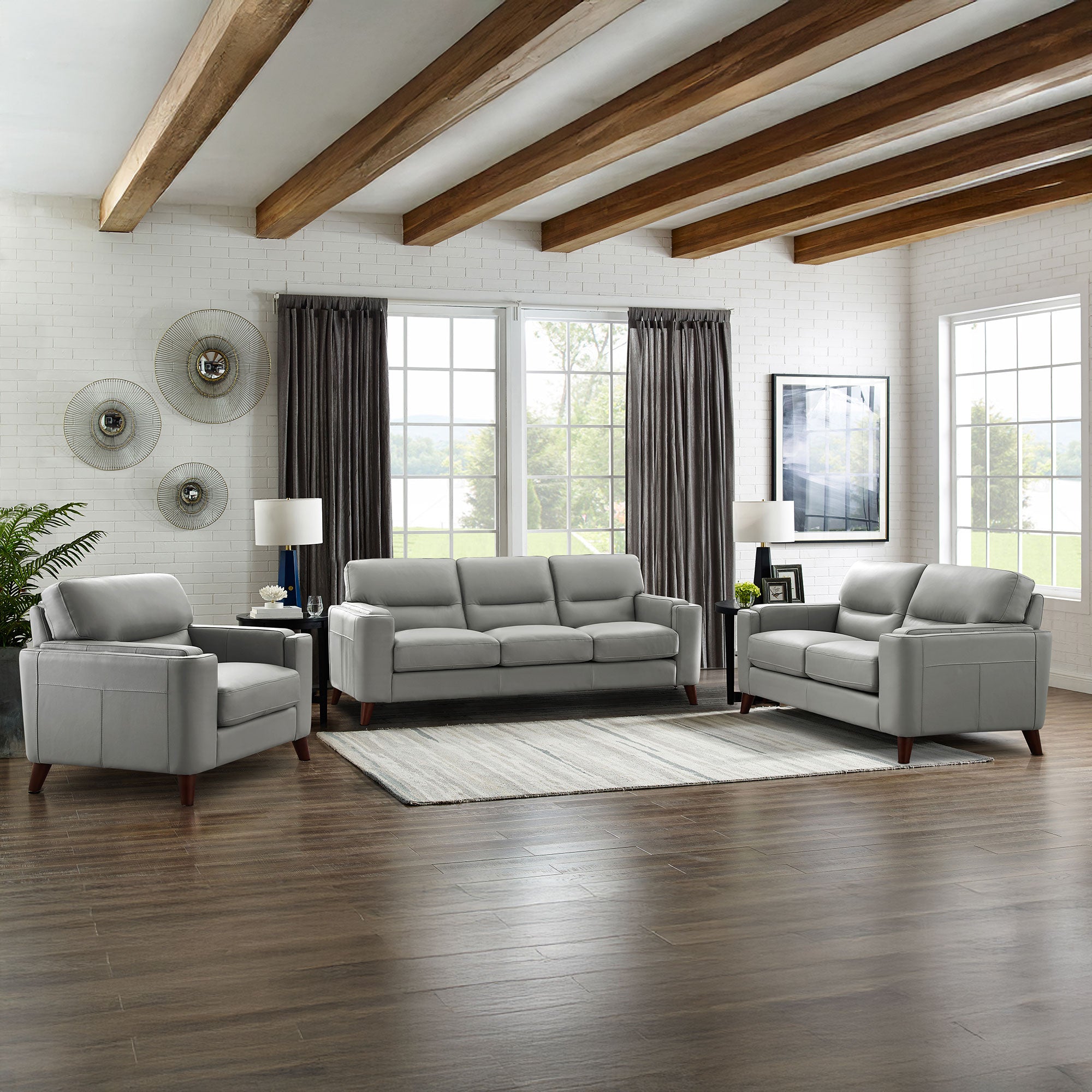 Sorena Top Grain Leather Sofa Collection